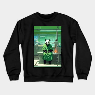 Surgeon panda in operation theatre Crewneck Sweatshirt